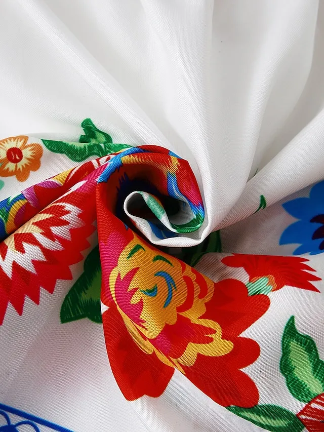 Women's Swing Dress Boho Dress Long Dress Maxi Dress Black White Yellow Short Sleeve Floral Cold Shoulder Summer Spring Off Shoulder Romantic Vacation Summer Dress Spring Dress Regular Fit 2023 S M L