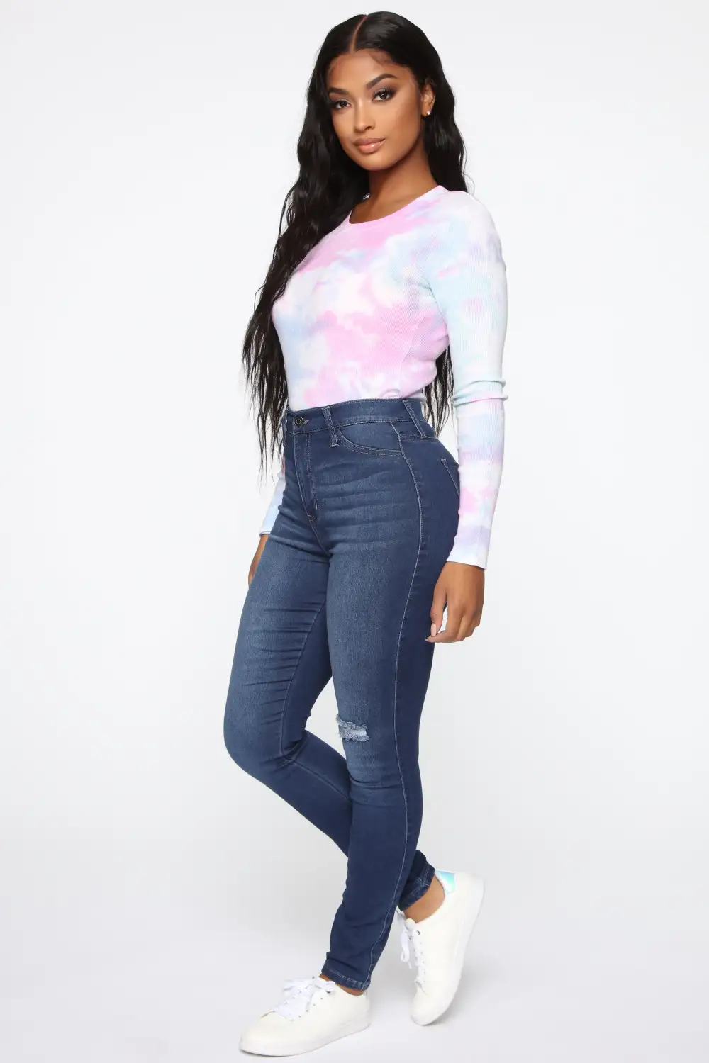 Swing My Way High Rise Skinny Jeans - Medium Blue Wash