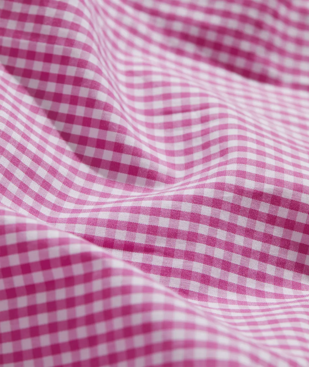 Stretch Poplin Gingham Shirt