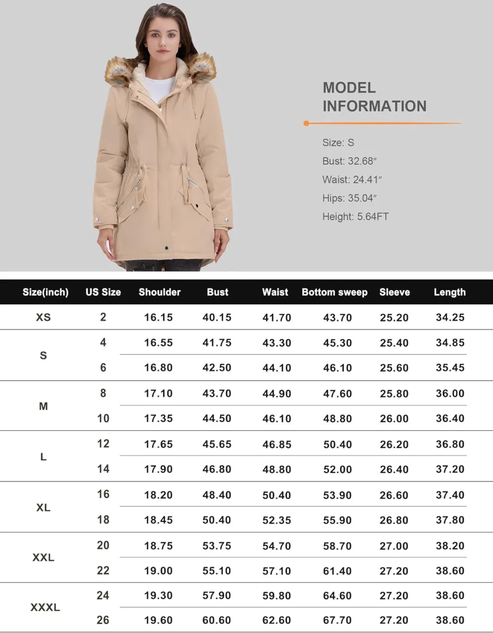 Women's Winter Coats Fleece Lined Parka Jacket Hooded Long Winter Warm Parka Coat with Pockets