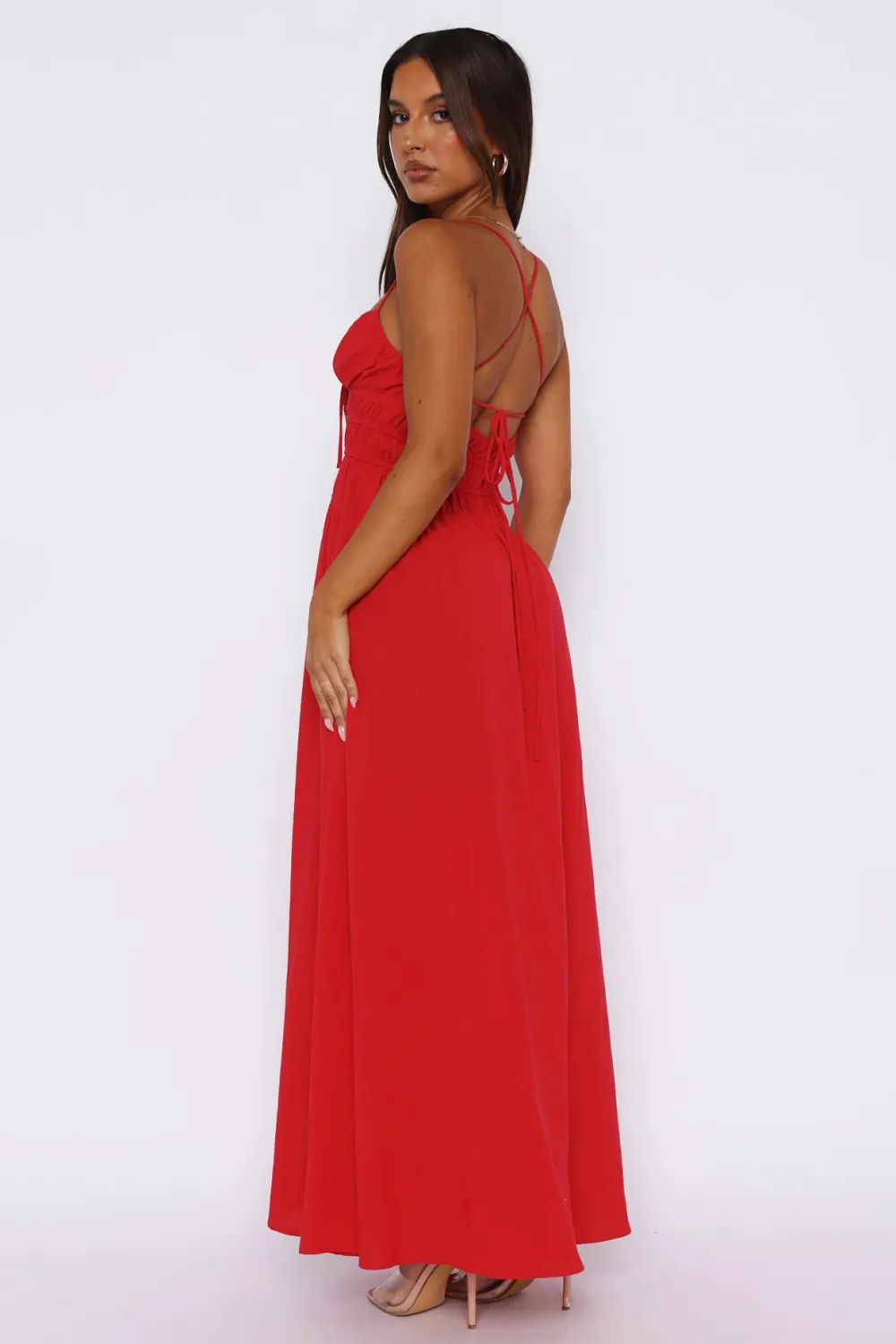 Late Morning Maxi Dress Red