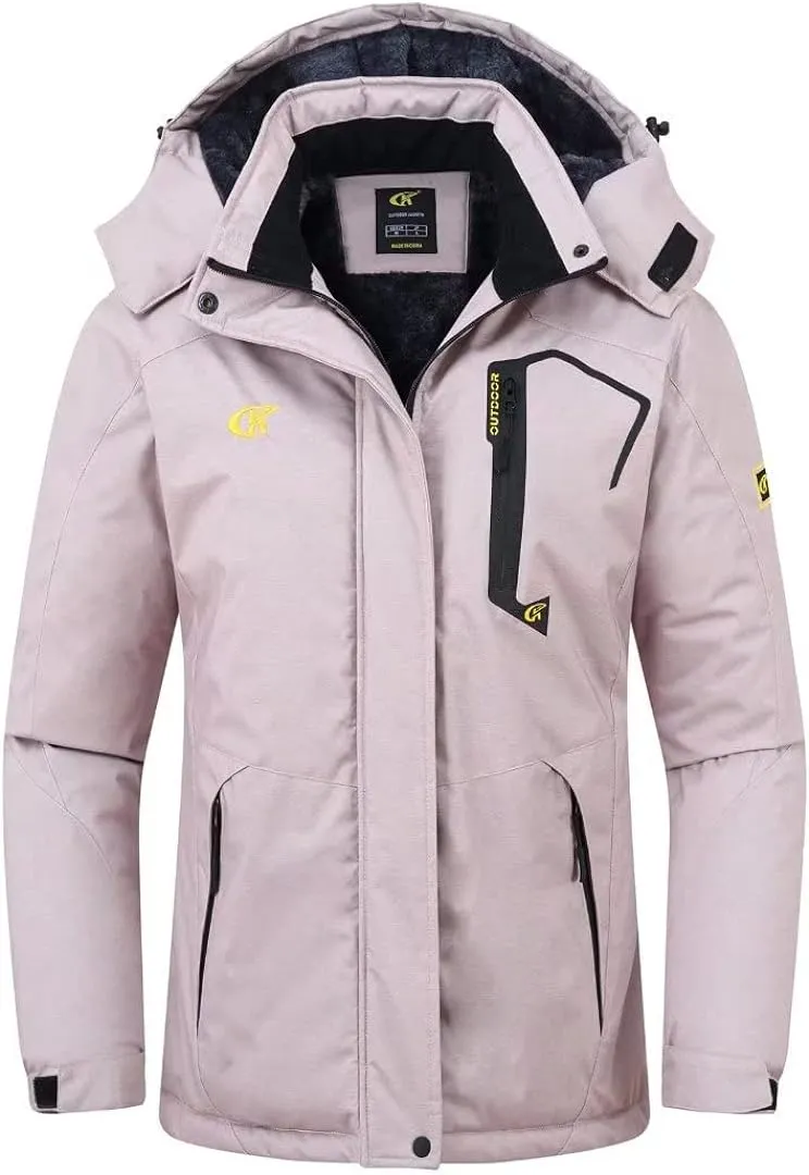 Women's Skiing Snowboarding Jackets Fleece Hood Mountain Snow Coat