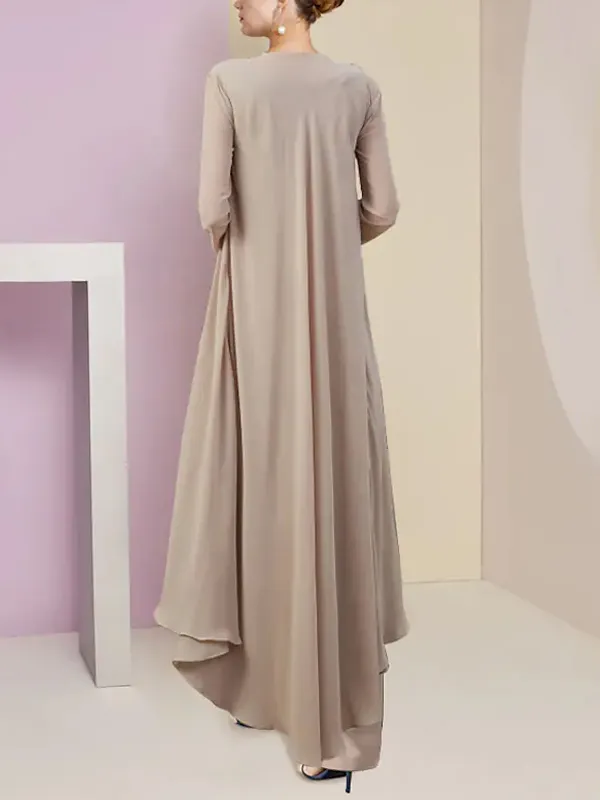 V-neck Sleeveless Solid Color Vest Top Trousers Three-piece Suit