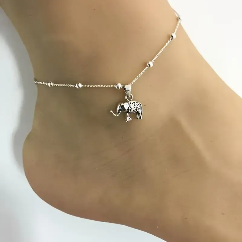 Turtle Anklet, Beaded Anklet, Turtle Pendant Anklet