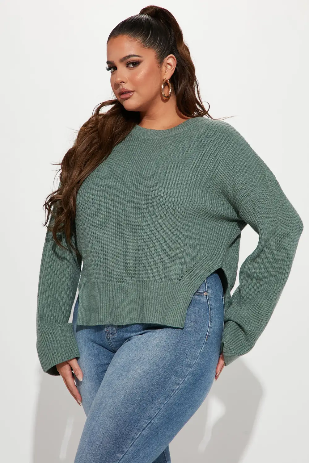 Cuddle Up Sweater - Sage