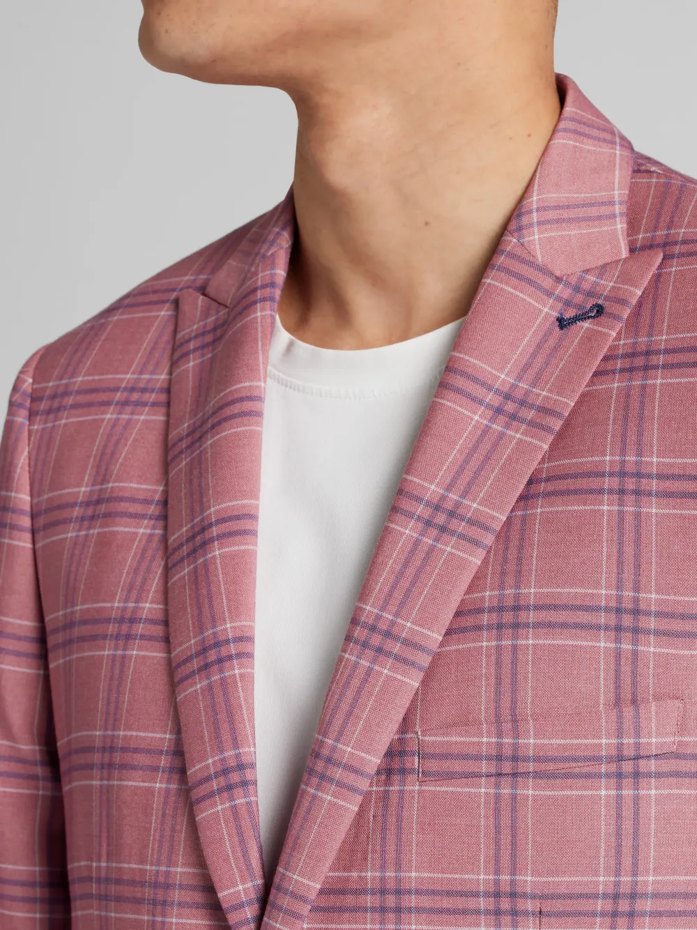 Paisley &Amp; Gray Slim Fit Check Suit Jacket