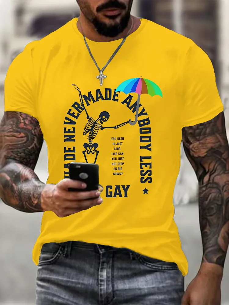 Men'S Round-Neck Short-Sleeved T-Shirt With Shade Never Made Anybody Less Prints