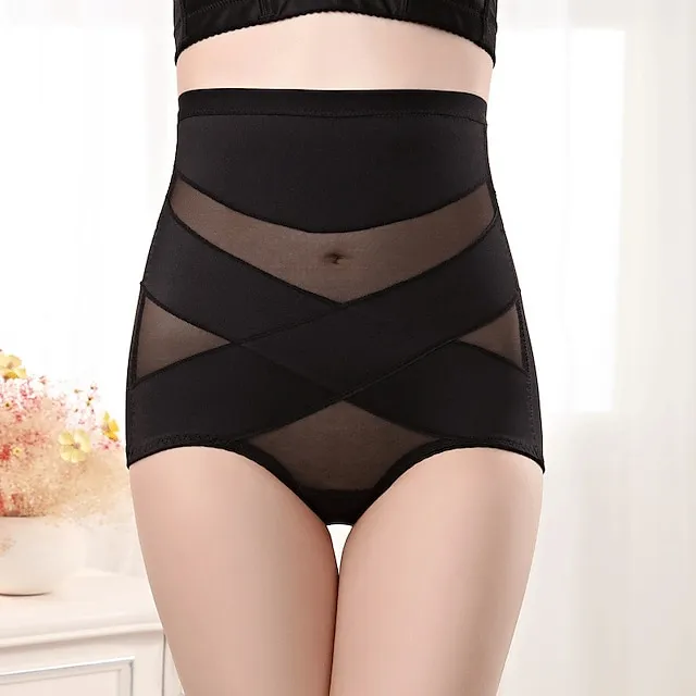 Corset Women's Control Panties Shapewears Office Party & Evening Running Gym Black Pink Apricot Sport Seamless Breathable Seamed Lace Up Tummy Control Push Up Basic Solid Color Spring & Summer Fall