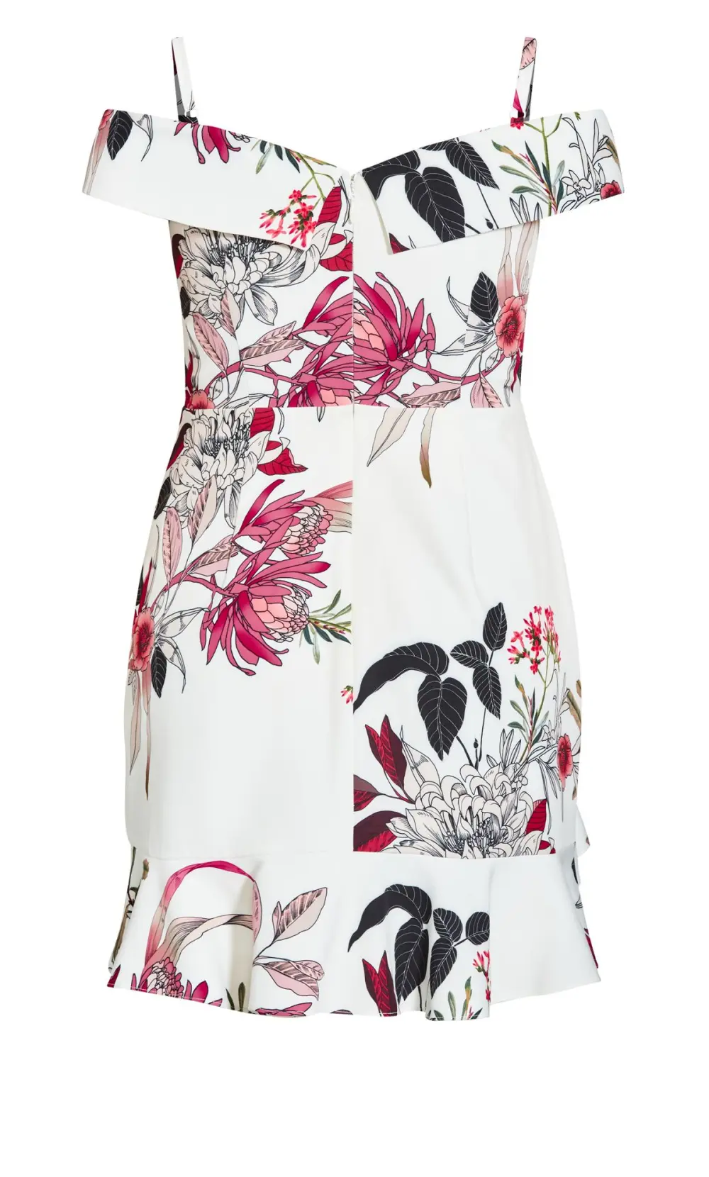 Evans Ivory Botanical Floral Bardot Dress
