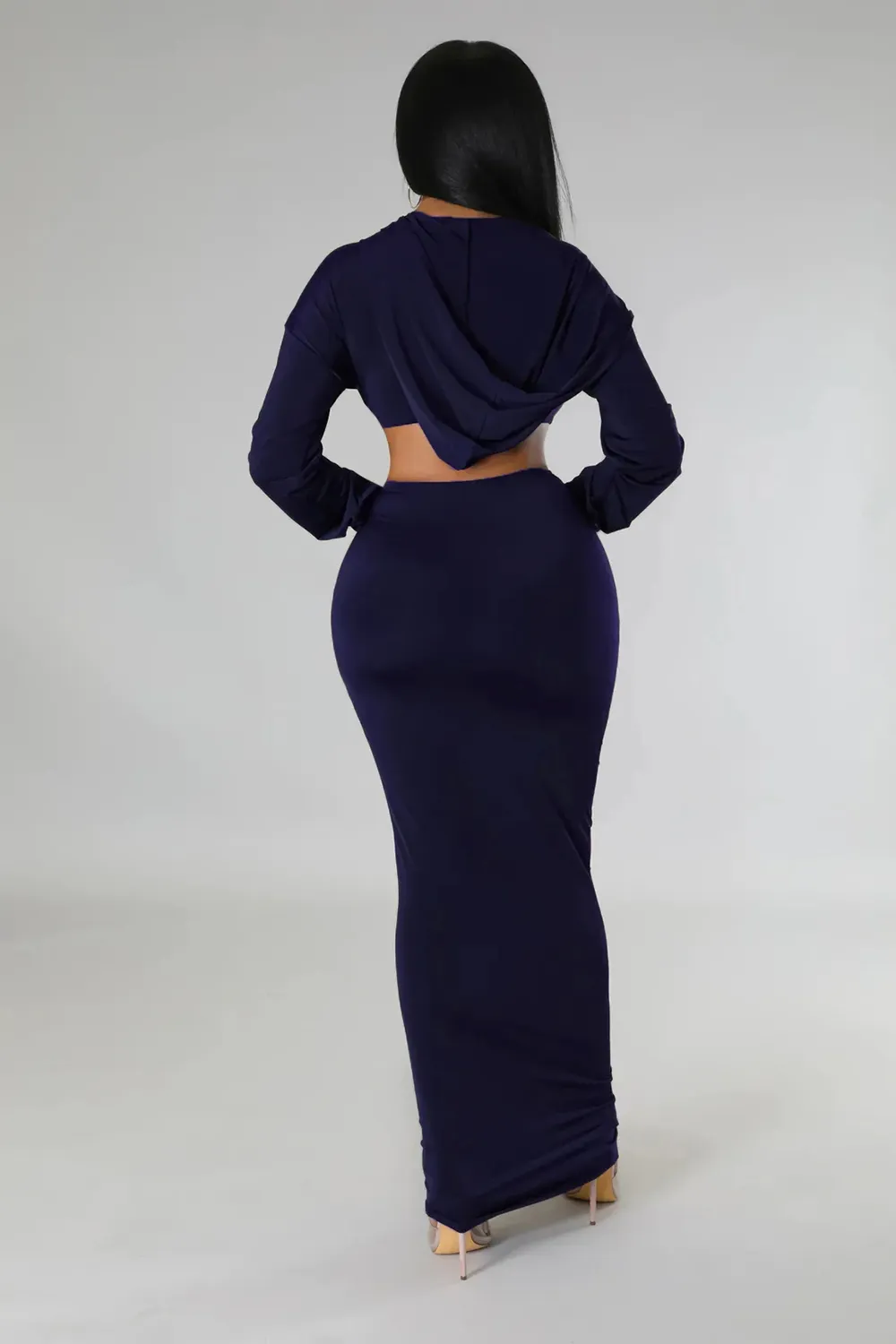 Spring/Summer Ethnic Clothing Long African Skirts Sets Women 2 Piece Set Drawstring Traditional Africa Outfits Fashion Solid Sexy Skirt Suits 2023
