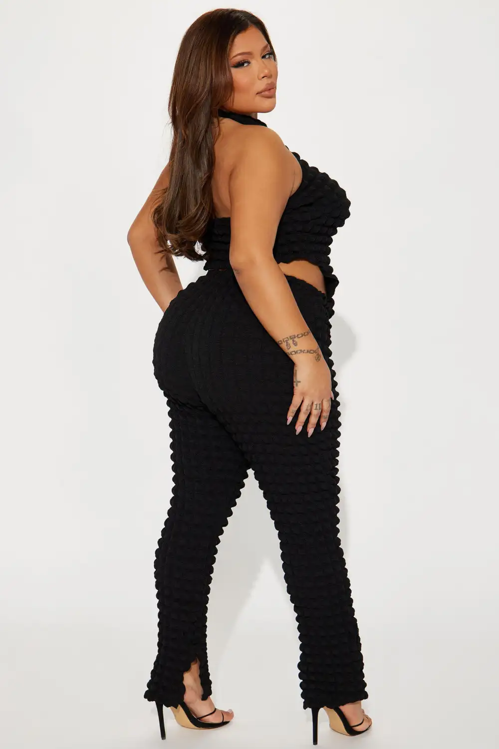 Bailey Bubble Pant Set - Black