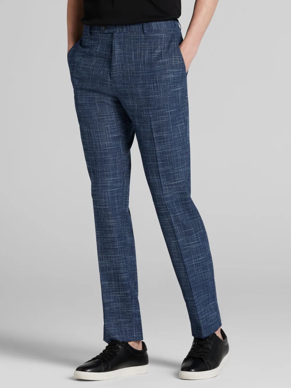 Paisley &Amp; Gray Slim Fit Textured Crosshatch Suit Pants