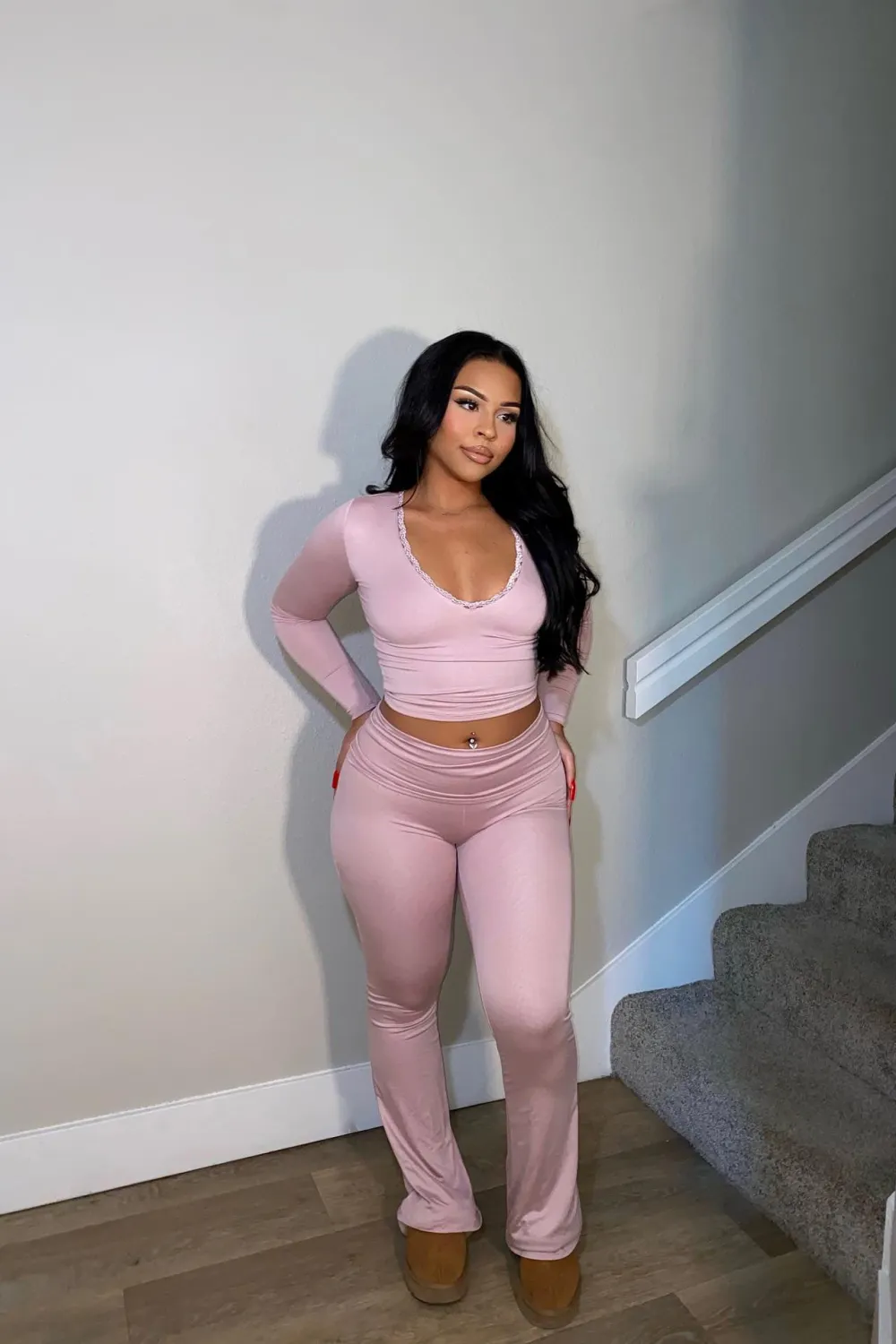 Tamara Snatched Pant Set - Pink