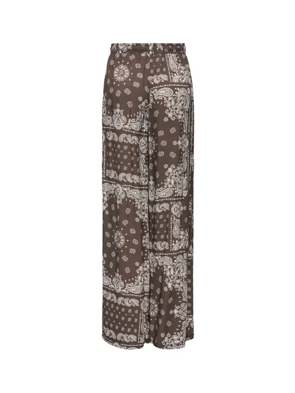 Paisley Print Wide Leg Pants
