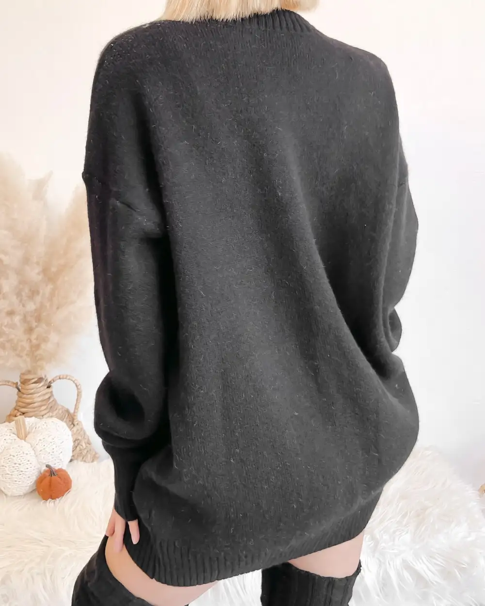 VINTAGE INSPIRED: JACK-CLAW-LANTERN OVERSIZED KNIT SWEATER