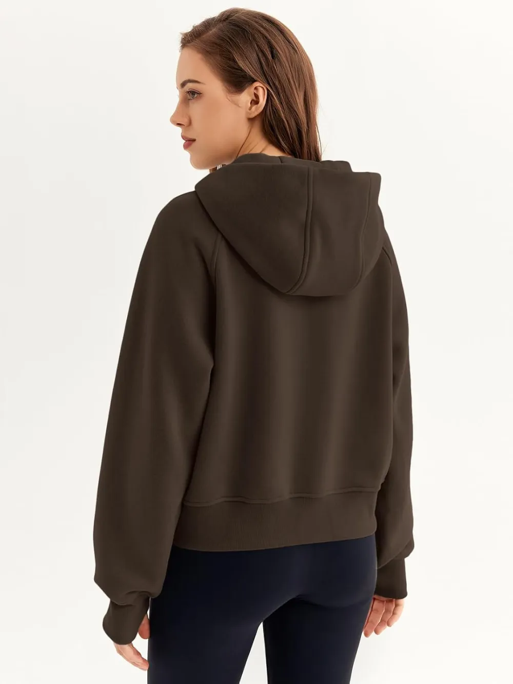 Womens Zip Up Hoodies Fleece Jackets Oversized Sweatshirts Fall Fashion Outfits 2024 Sweaters Winter Clothes