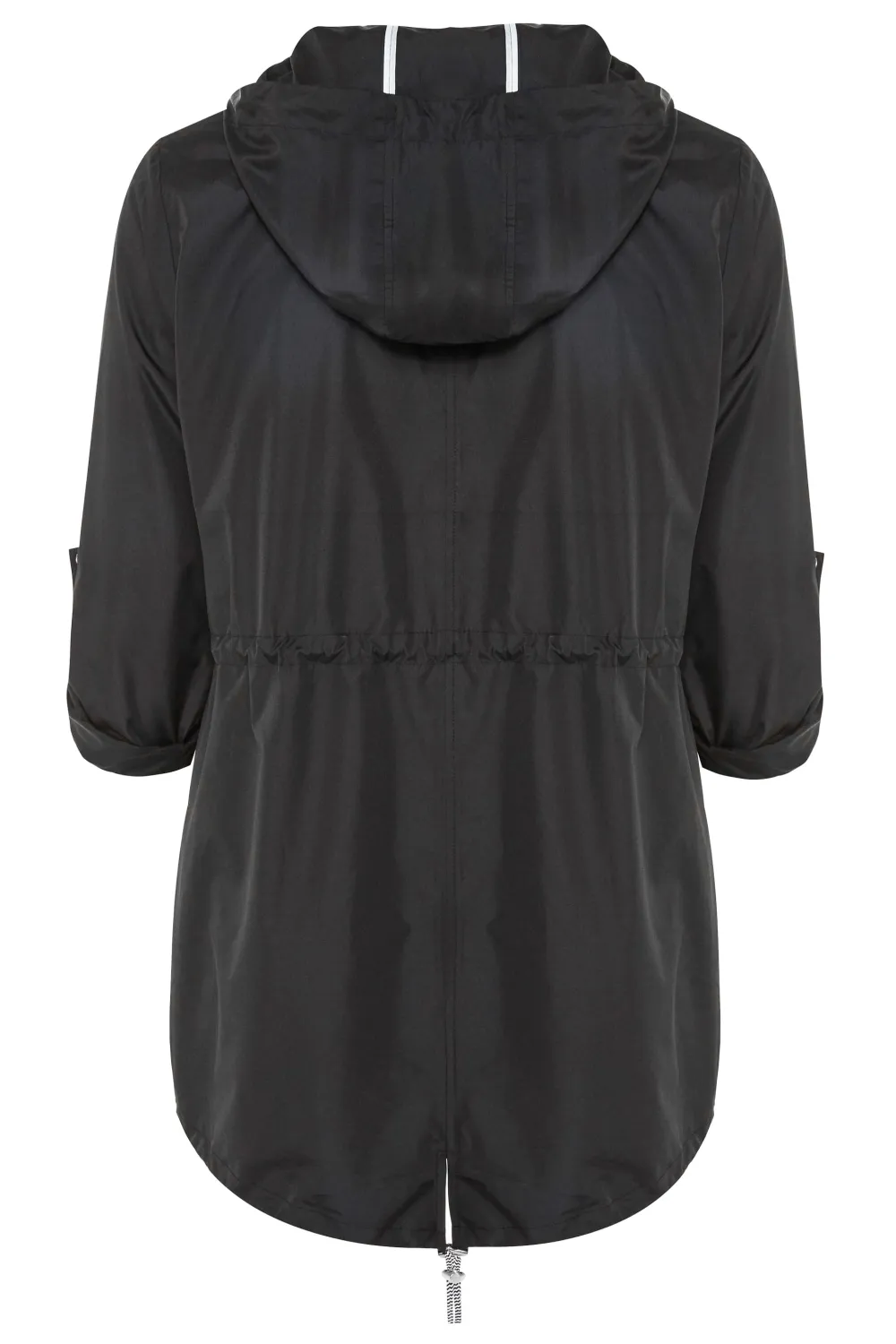 LTS Tall Black Dalmatian Print Pocket Parka