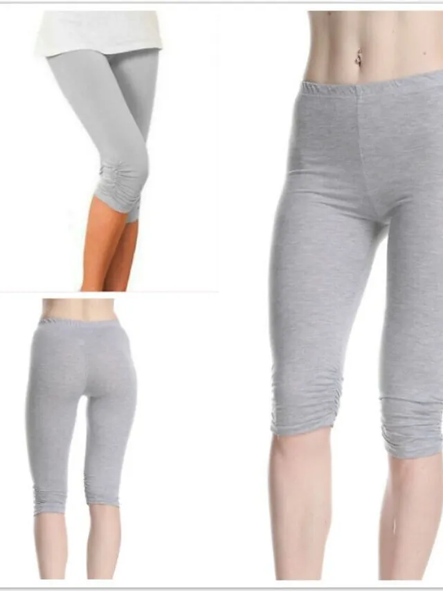 Women's Yoga Pants Sun Protection Tummy Control Butt Lift High Waist Yoga Fitness Gym Workout Capri Leggings Bottoms Violet Black White Sports Activewear High Elasticity Skinny