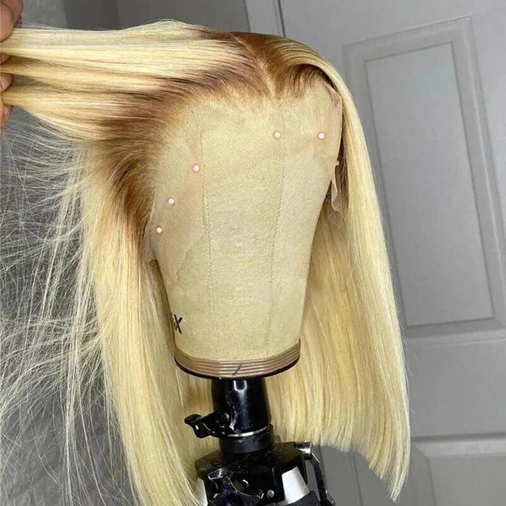Sterly Hair T4/613 Colored Bob Wig Straight 4x4 13x4 Human Hair Wigs
