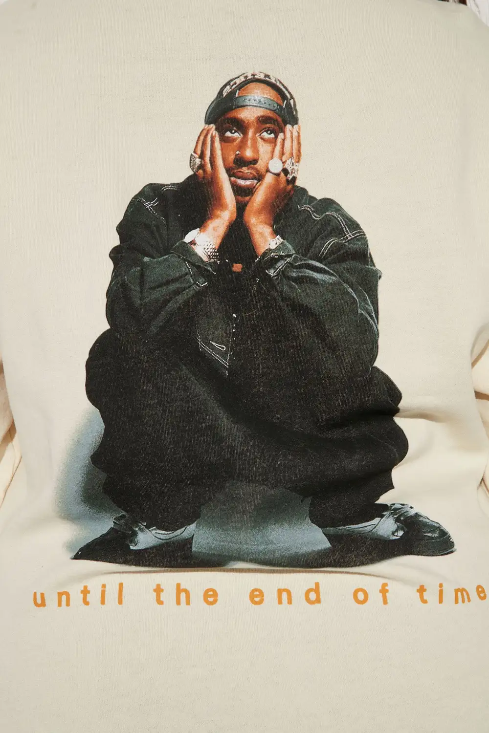 End Of Time Washed Crew Neck Sweatshirt - Cream