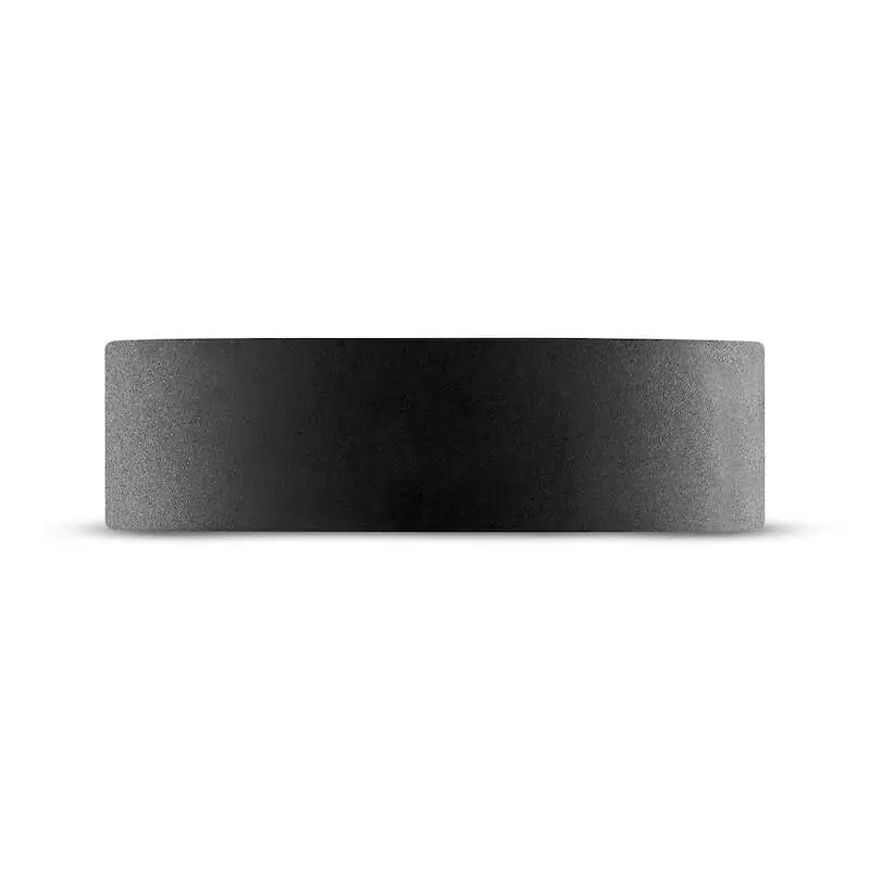 Men's Sandblasted Wedding Band Black Ion-Plated Tungsten