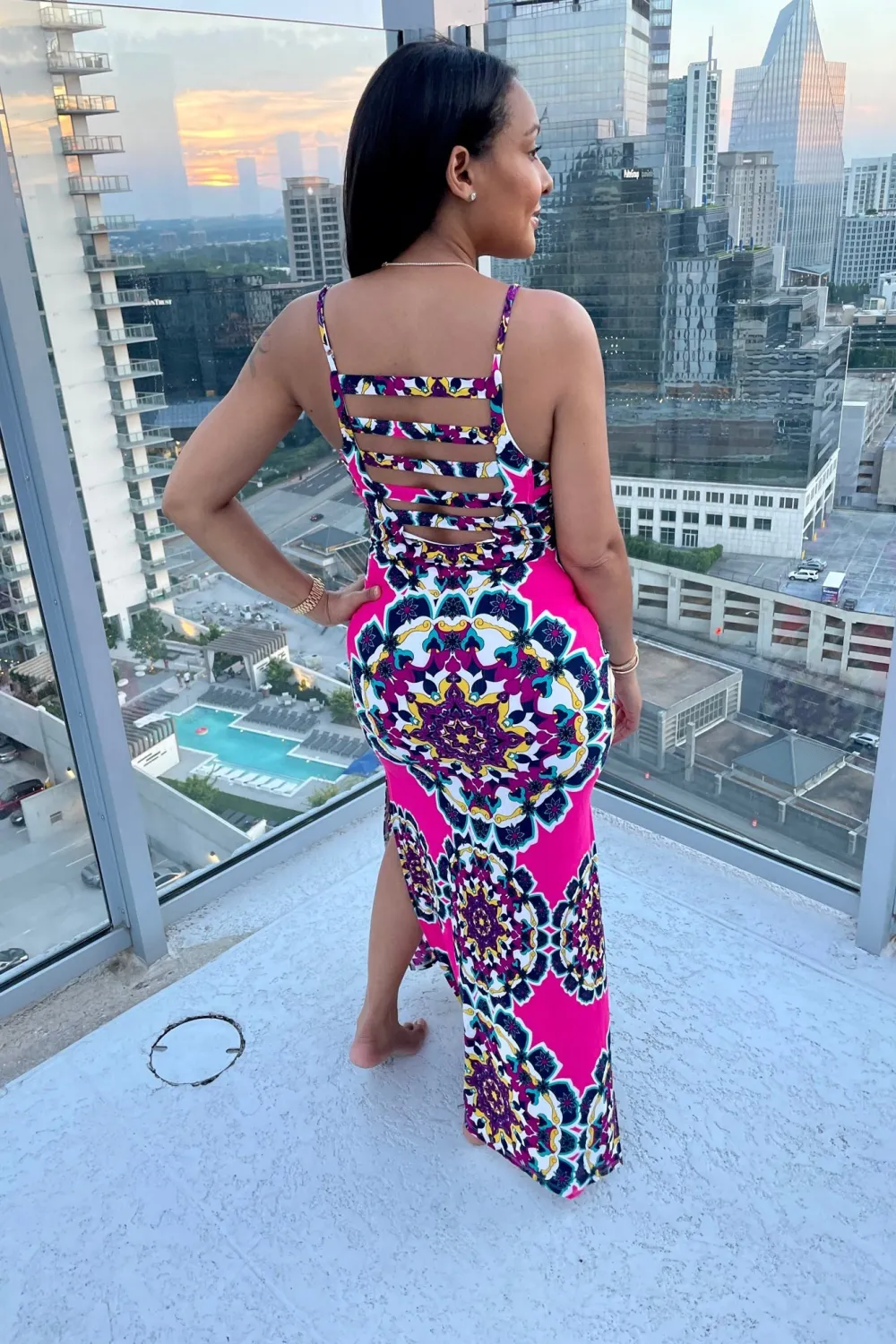 Kaleidoscope Days Dress - Fuchsia
