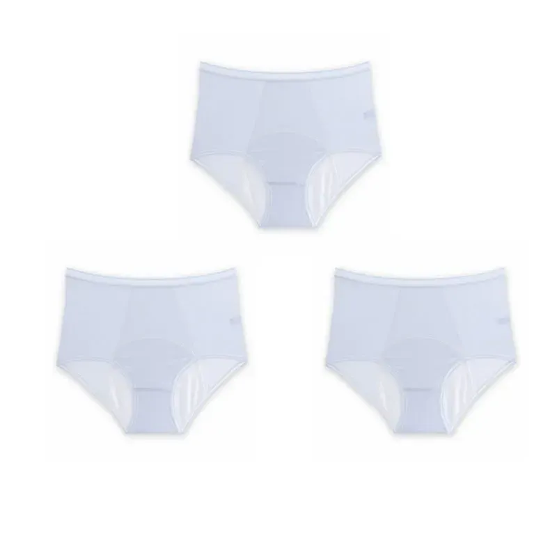 High Waist Leak Proof Ice Silk Panties Plus Size L-6XL