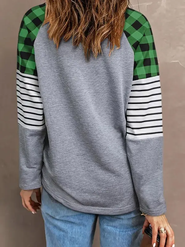 Women's St. Patrick's Lucky Check Print Top