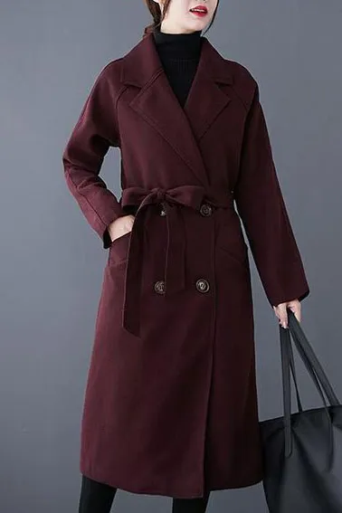 Hepburn Style Solid Over The Knee Coat
