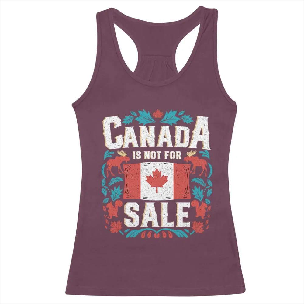 Canada Is Not For Sale Racerback Tank Top TS02