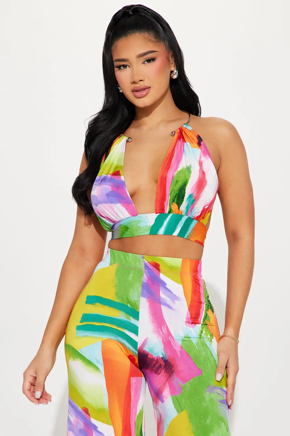 Vacation Season Pant Set - Multi Color