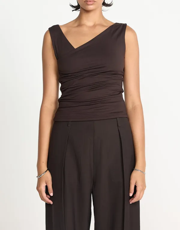 Designer Asymmetrical Neckline Women's Vest