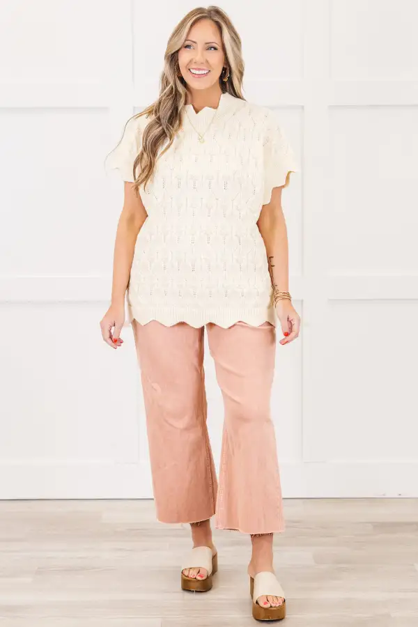 Cherry On Top Sweater, Cream