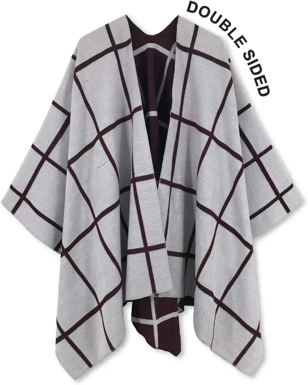 Women's Shawl Wrap Poncho Ruana Cape Open Front Cardigan Shawls for Fall Winter