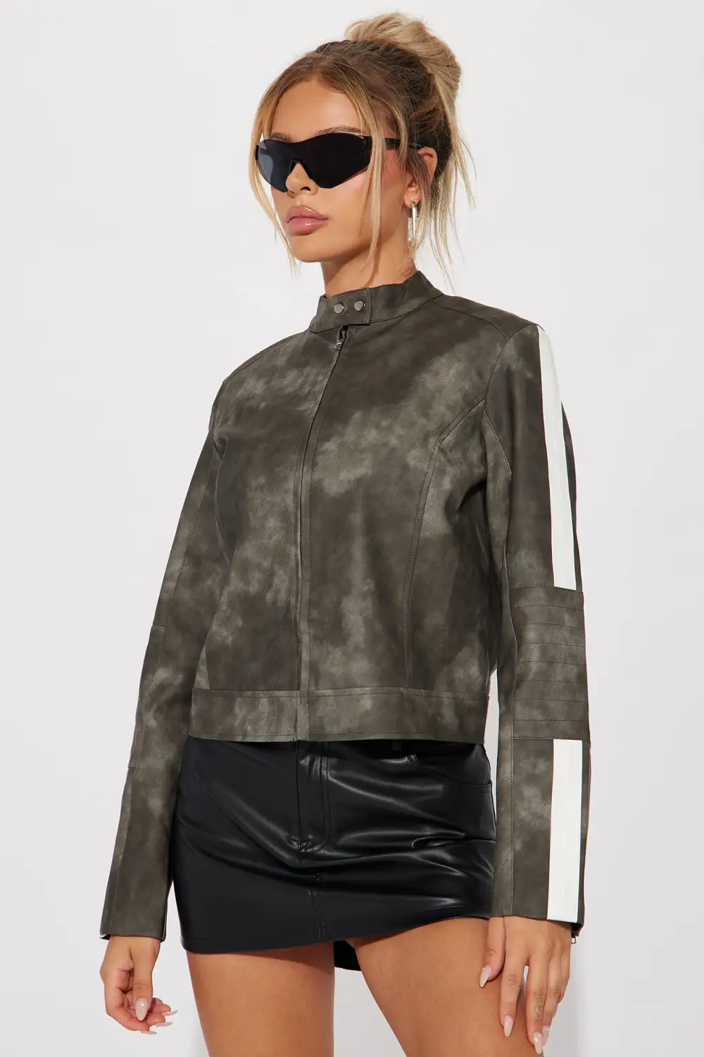 Erase You Washed Faux Leather - Black