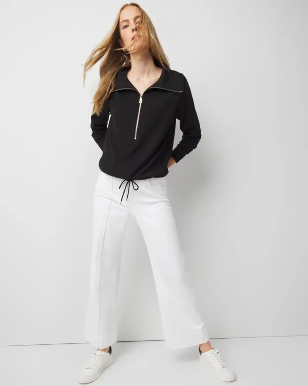 Mock Neck Half-Zip Pullover