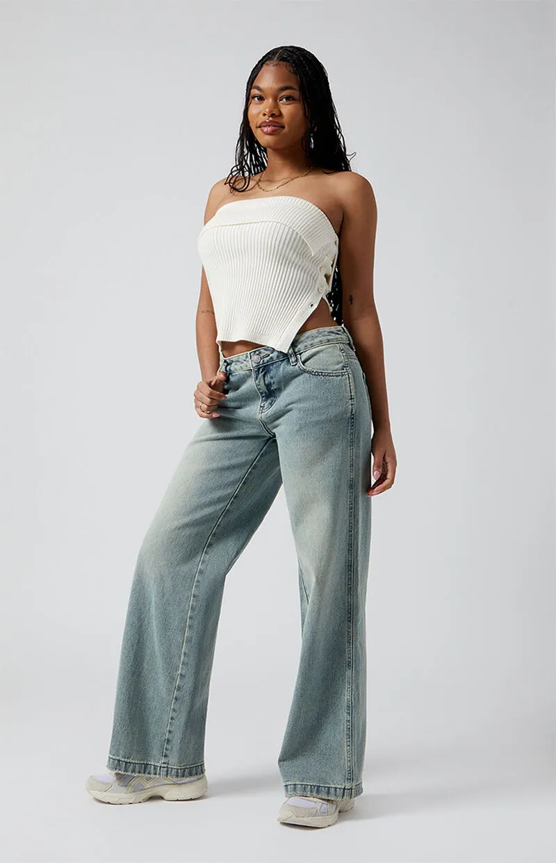 PacSun Casey Tint Low Rise Baggy Jeans Medium Indigo