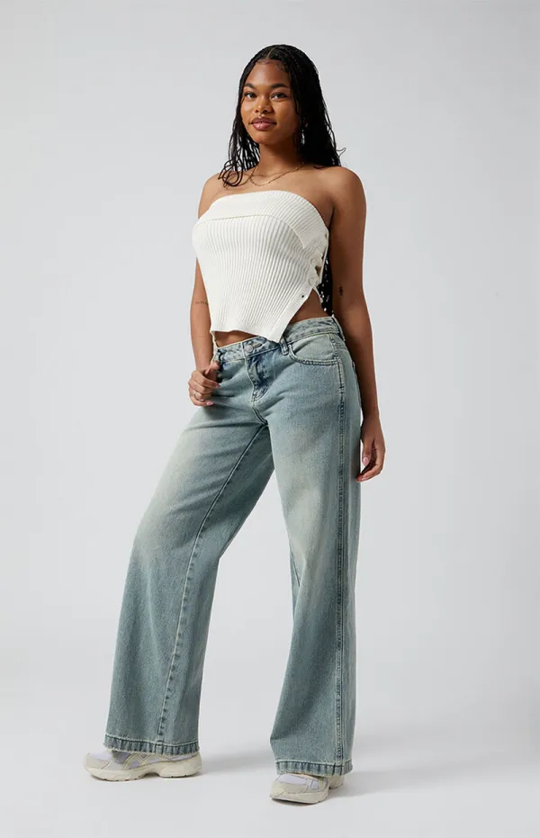 PacSun Casey Tint Low Rise Baggy Jeans Medium Indigo