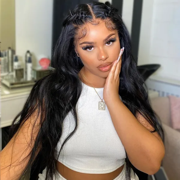 Sterly Body Wave Human Hair Bundles With  5x5 Lace Closure Remy Human Hair Bundles With Closure Frontal