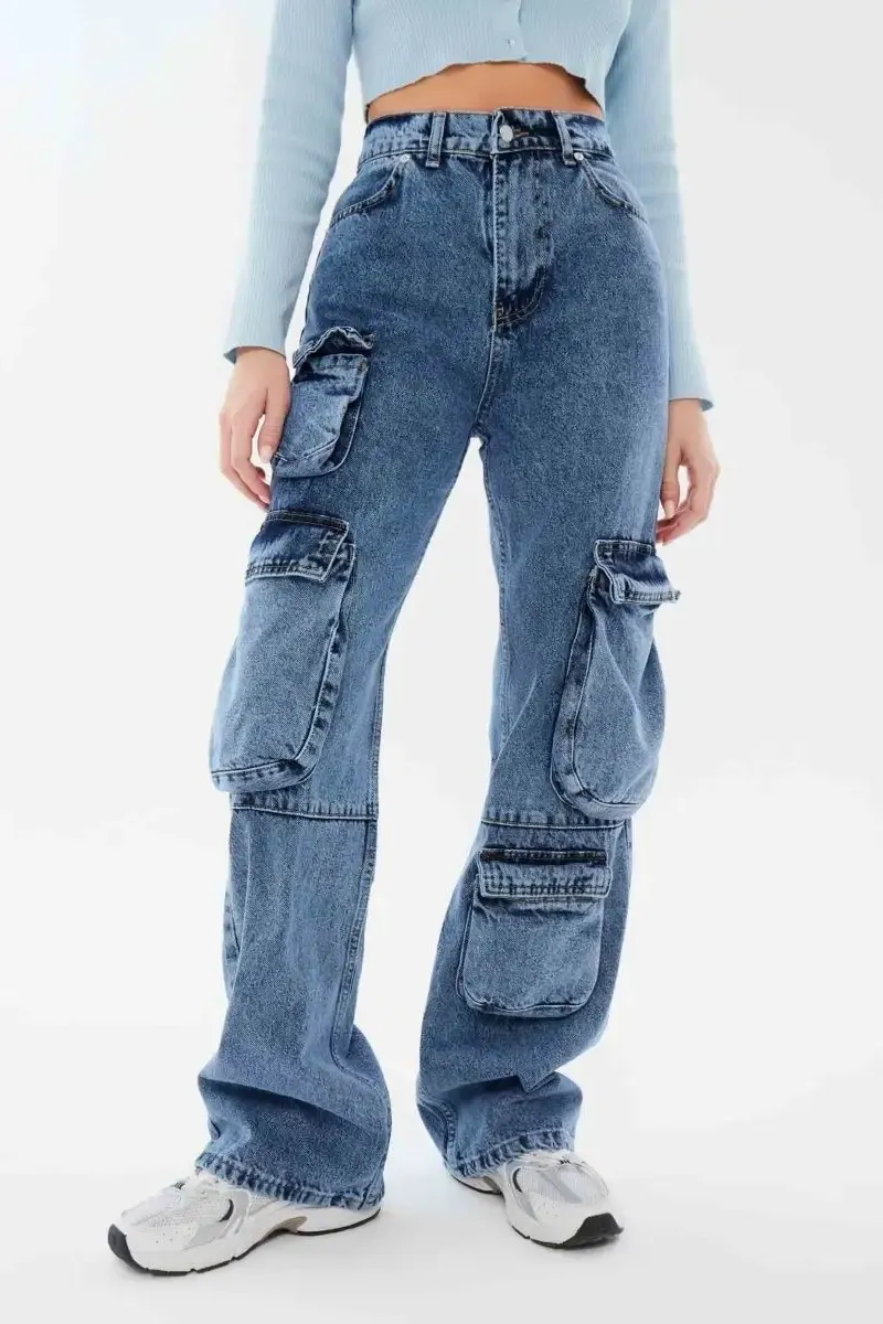 Cargo High Rise Flare Jeans