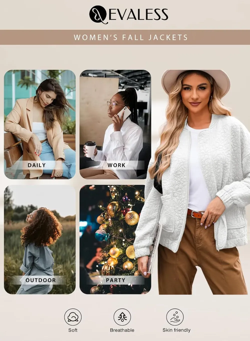 Jackets for Women Spring Fashion 2025 Cute Jacquard Coats Lightweight Zip Up Jackets Dressy Casual