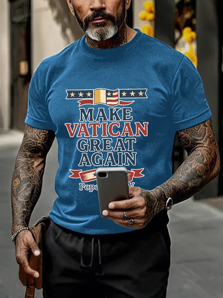 Men'S Make Vatican Great Again Pope Leo Xiv 8th May 2025 Printed T-Shirt