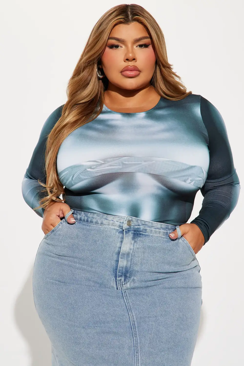 Just For Fun Bodysuit - Green/combo