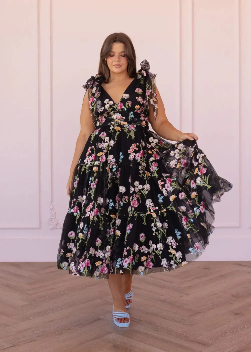 Margaret Midi Dress Black