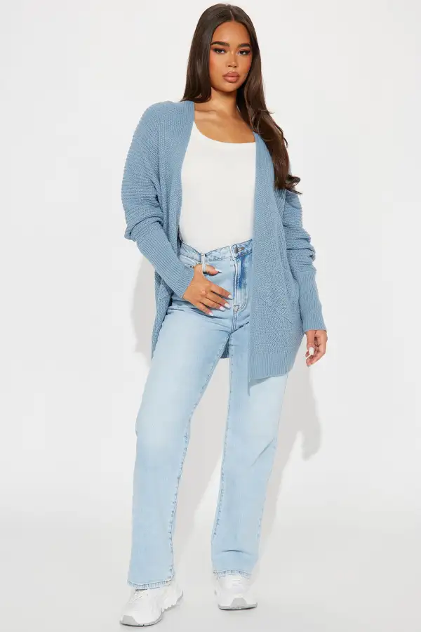 Reserved For You Cardigan - Dusty Blue