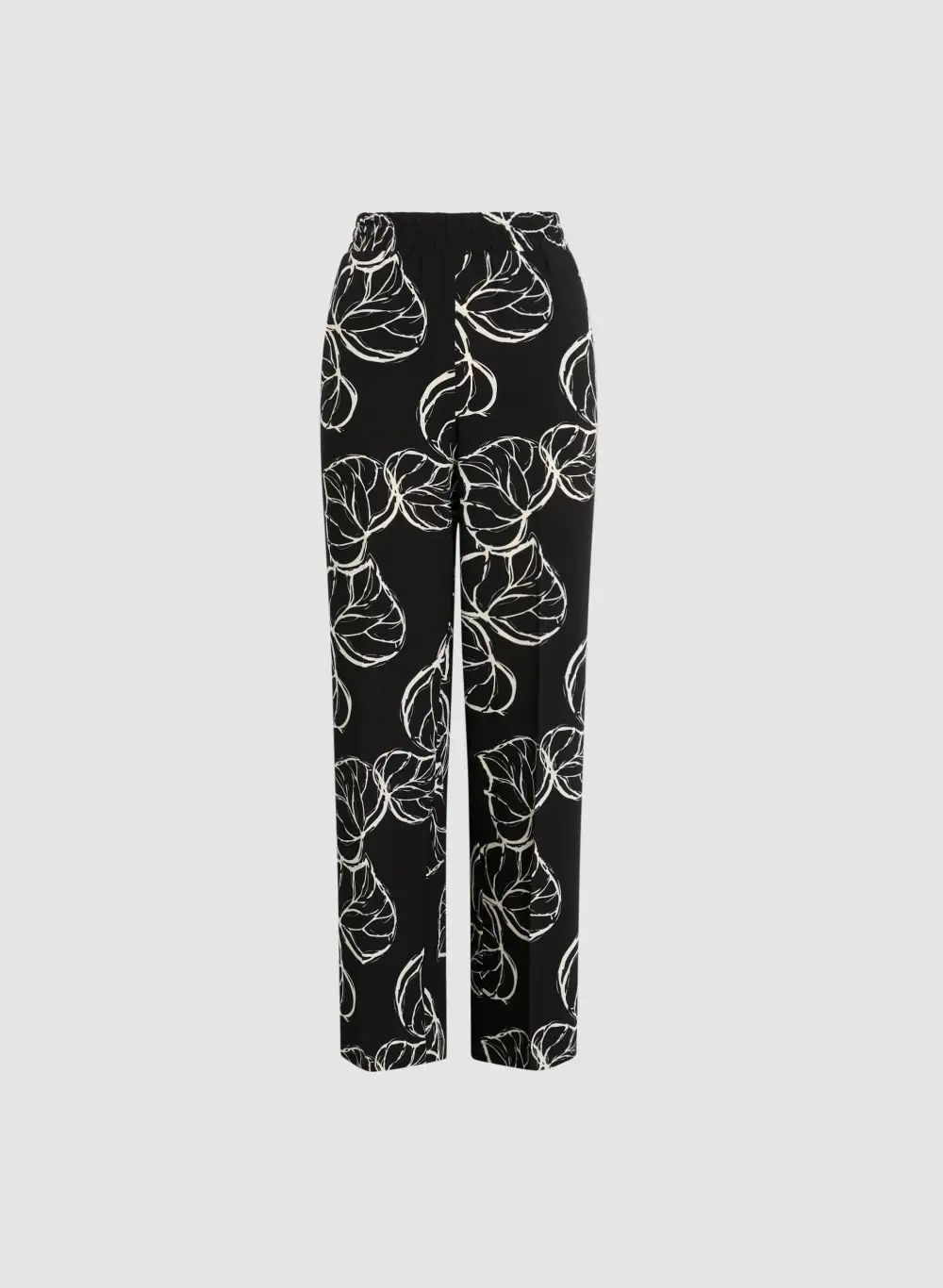 Wide-Leg Crepe Pants