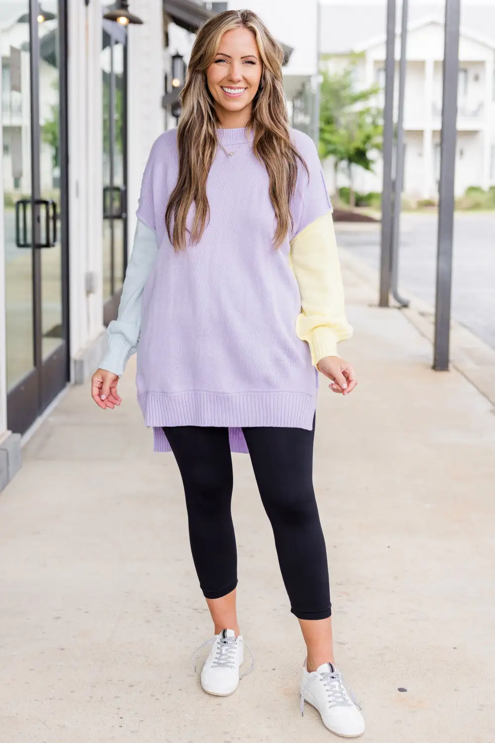 Cozy Days Coming Sweater, Lavender Multi