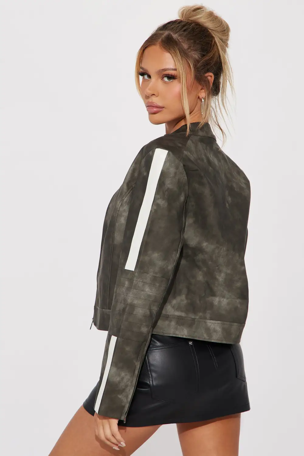 Erase You Washed Faux Leather - Black