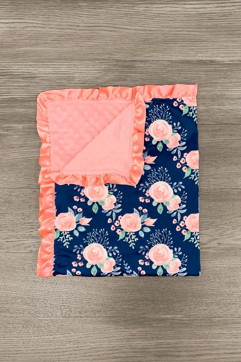 Rose Floral Minky Blanket