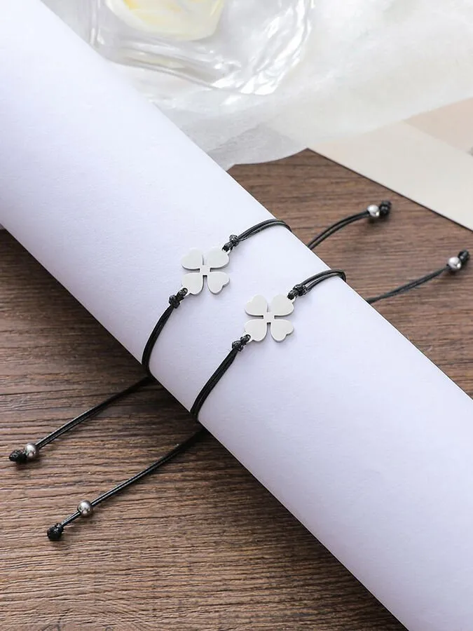 2-Pack St. Patrick's Day Lucky Clover Bracelet Set